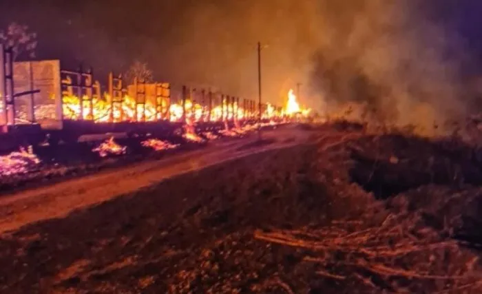 Incêndio suspende viagens de trem da Vale