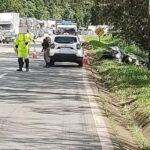 Carro bate em árvore, mata mulher e deixa mãe ferida na BR-040