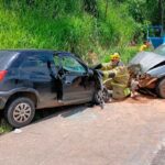 Colisão frontal deixa quatro vítimas na rodovia entre Lima Duarte e Olaria 